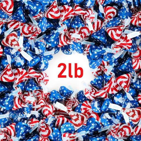 Fourth of July Red, White & Blue Candy - 2lb Bulk Pack