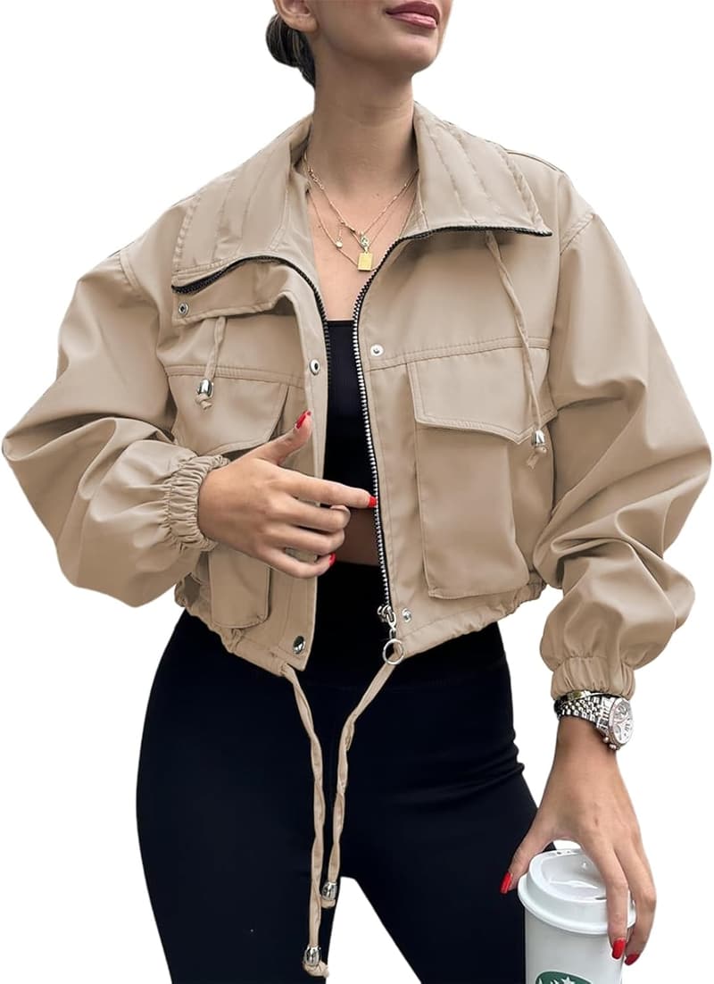 Lightweight Oversized Utility Anorak Jacket for Women