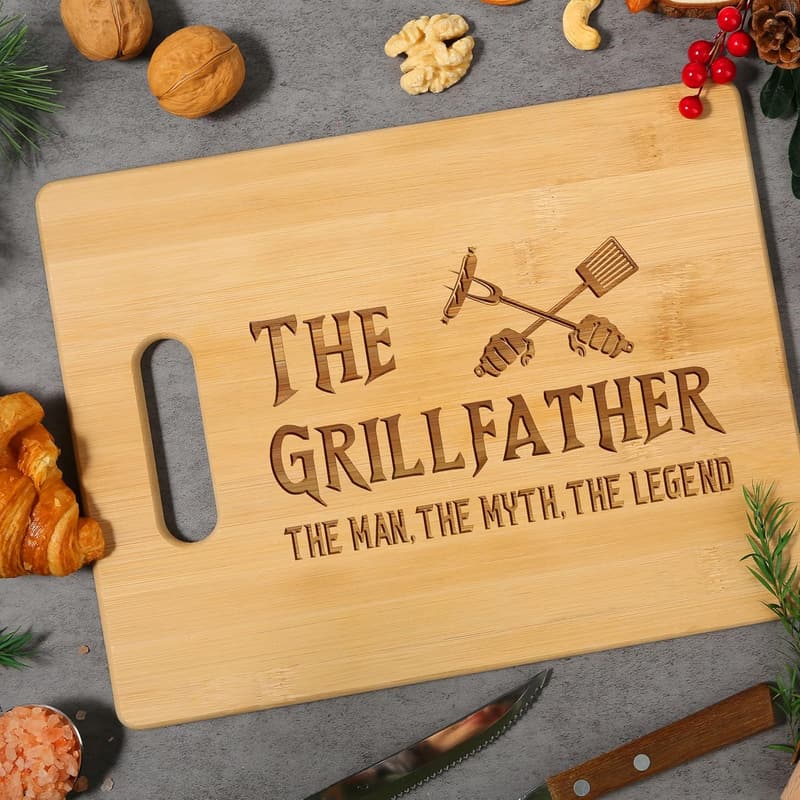 Engraved Bamboo Cutting Board - Father's Day Gift for Dad