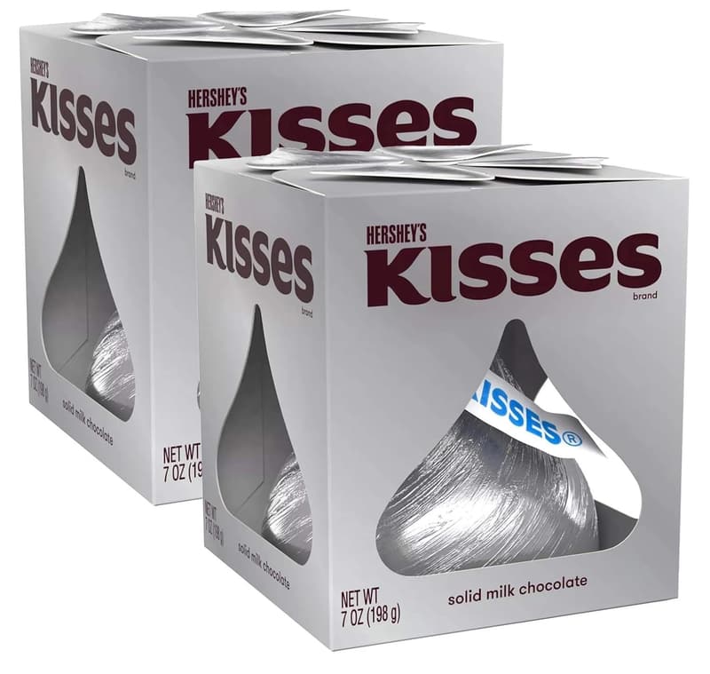 Valentine's Gift Box - Hershey Giant Silver Kisses Chocolate