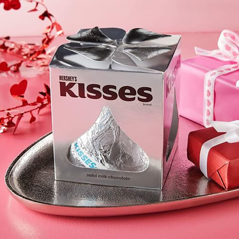 Valentine's Gift Box - Hershey Giant Silver Kisses Chocolate