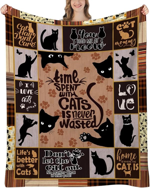 Cat Lover Throw Blanket for Women - 60