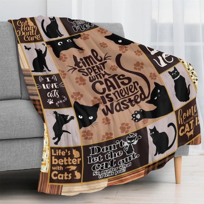 Cat Lover Throw Blanket for Women - 60