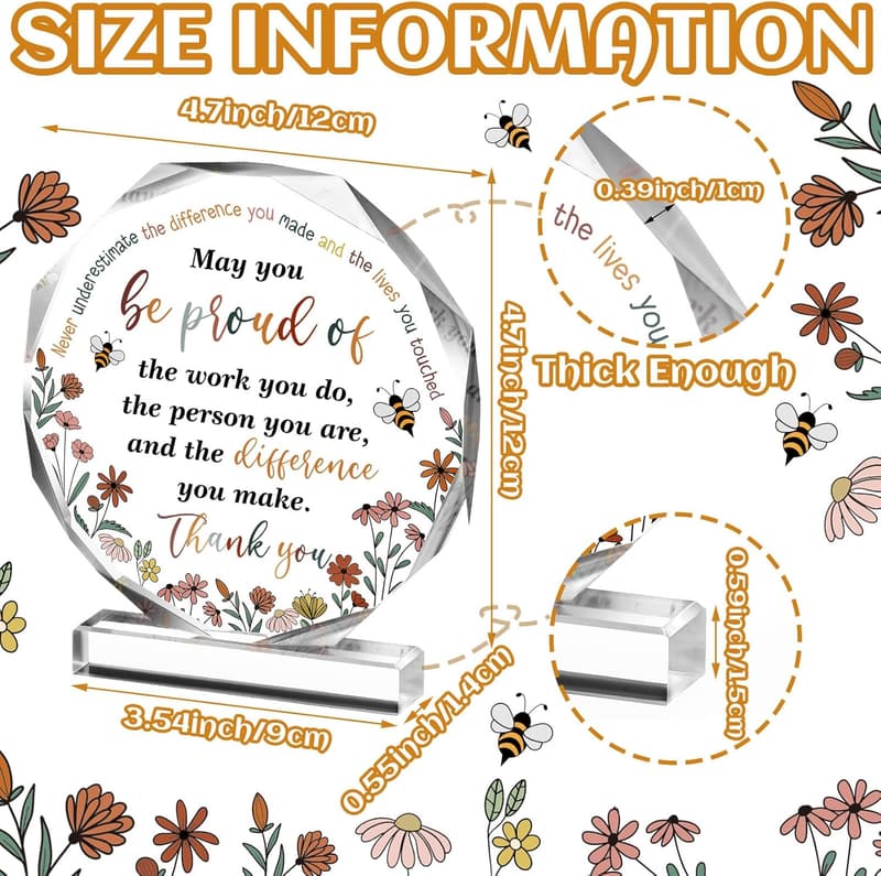 Thank You Gift for Women - Appreciation Desk Decor