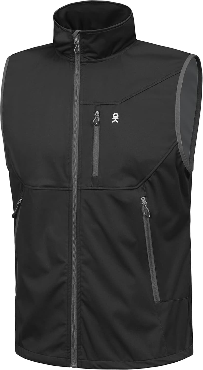 Men's Lightweight Windproof Softshell Vest for Outdoor Activities