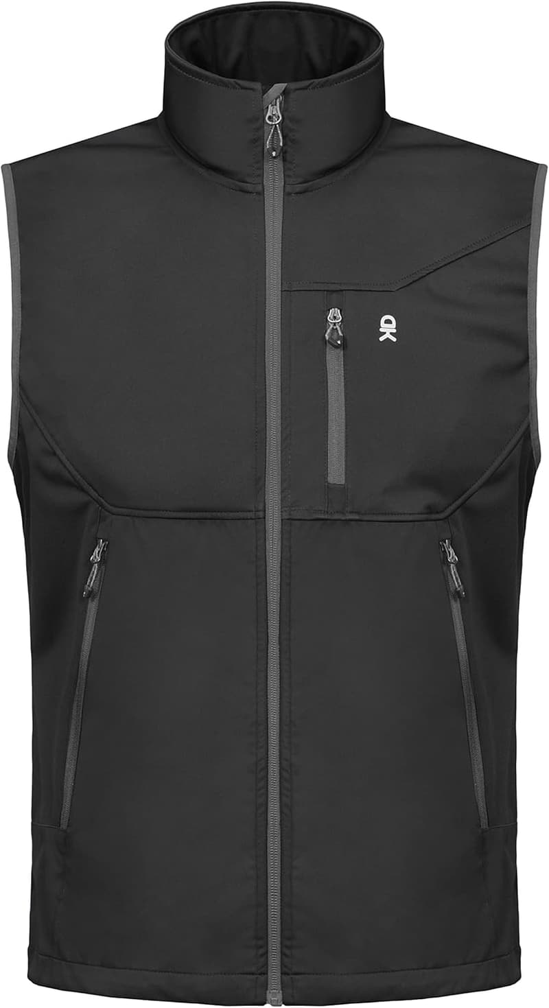 Men's Lightweight Windproof Softshell Vest for Outdoor Activities