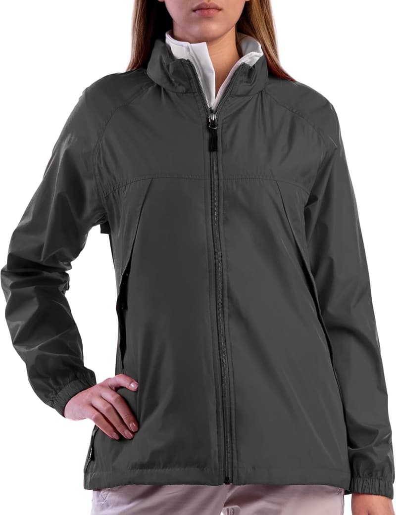 Women's Lightweight Travel Windbreaker Jacket with 19 Pockets