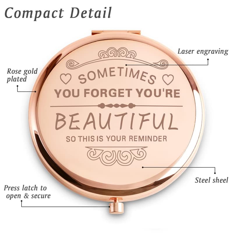 2025 Graduation Inspirational Compact Mirror for Women