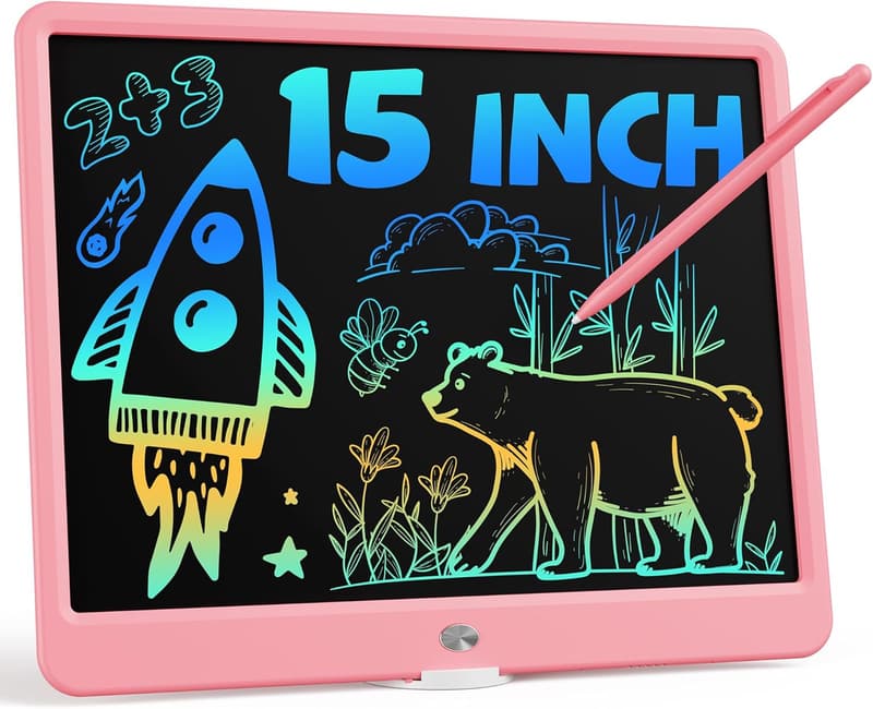 Pink LCD Writing Tablet – Educational Birthday Gift for Kids