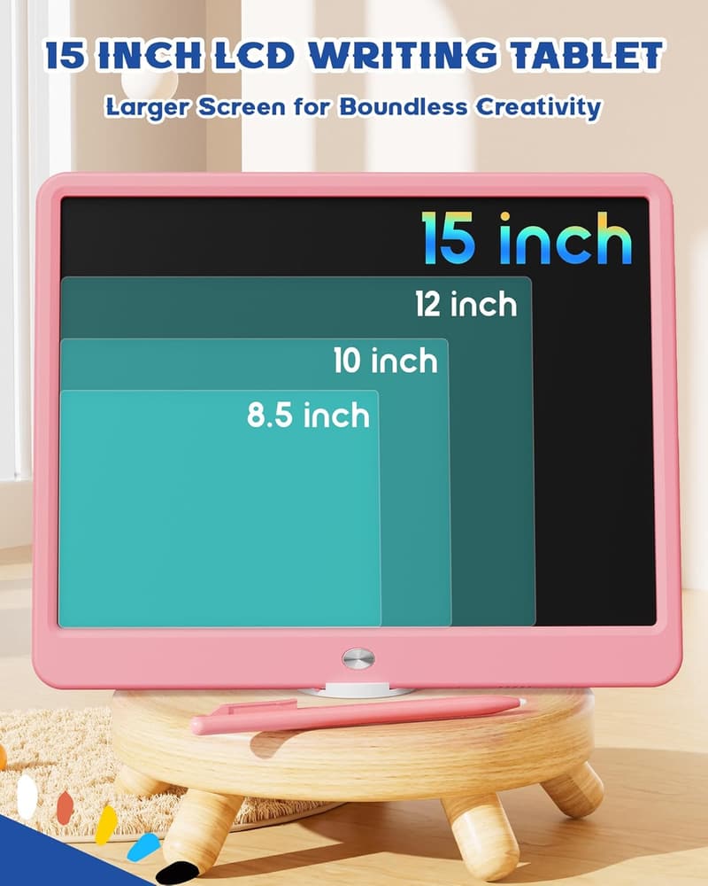 Pink LCD Writing Tablet – Educational Birthday Gift for Kids