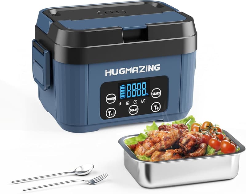 Rechargeable Self-Heating Lunch Box for Adults – 1100ML SS Container
