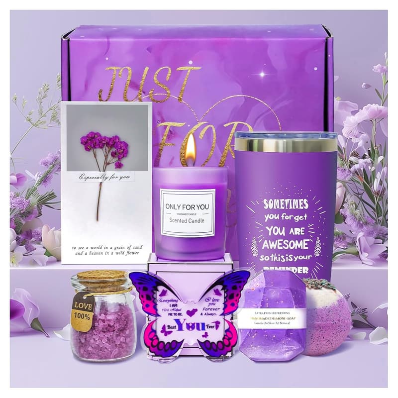 Lavender Spa Gift Basket for Women's Birthday