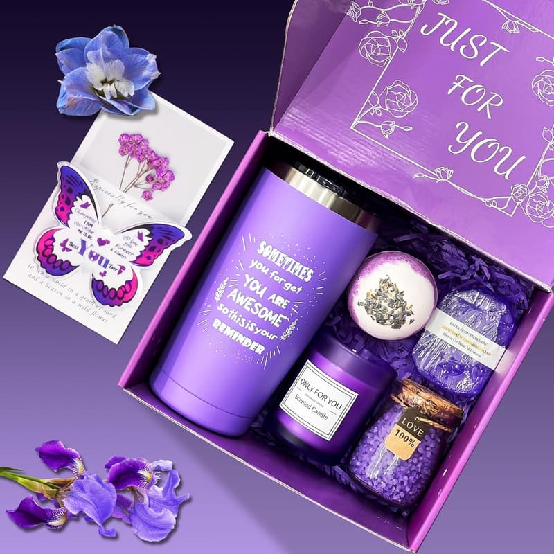 Lavender Spa Gift Basket for Women's Birthday