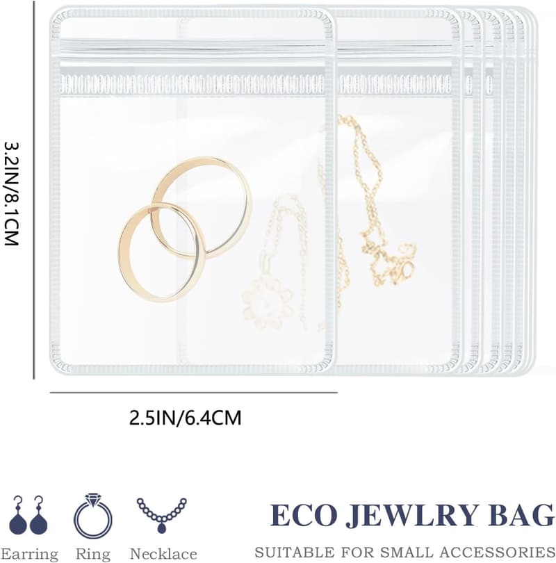 20Pcs Clear Travel Jewelry Organizers for Women
