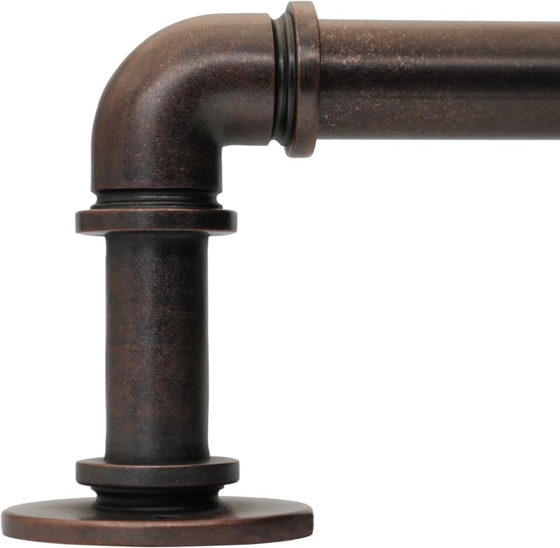 Adjustable Blackout Curtain Rods, 18-120 Inch, Farmhouse Style