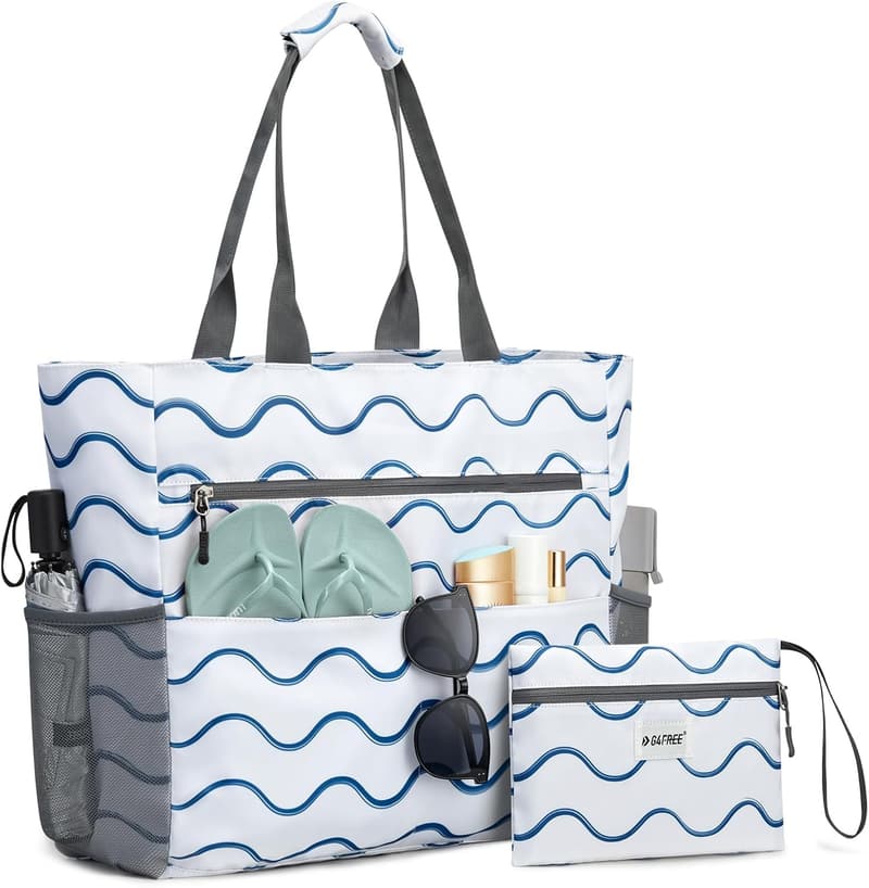 Waterproof Sandproof Beach Tote Bag for Women, Large Capacity