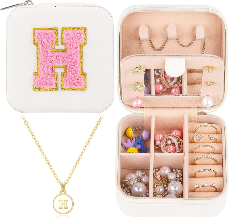 Personalized Mini Travel Jewelry Case for Women