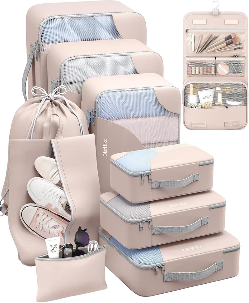 Travel Packing Cubes Set - Durable, Anti-Tear Organizers for Women