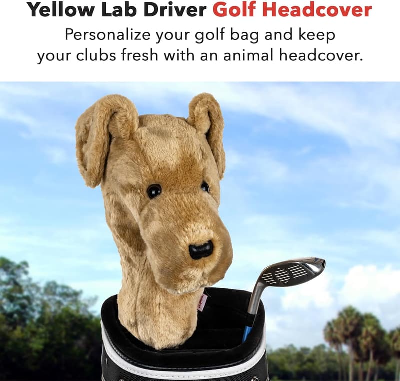 Yellow Lab Driver Headcover | Premium Golf Club Protection