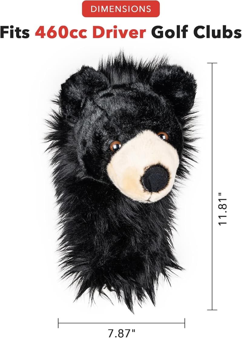 Black Bear Driver Headcover | Premium Golf Club Protection