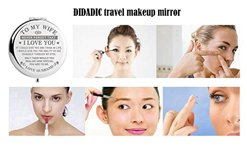 Wife Birthday Gift: Travel Makeup Mirror - Romantic Anniversary Gift