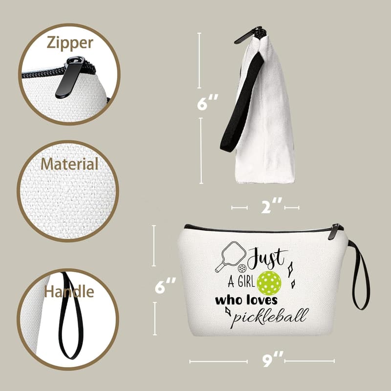 Birthday Gifts for Women - Pickleball Makeup Bag