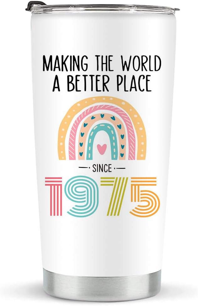 50th Birthday Stainless Steel Insulated Tumbler for Women