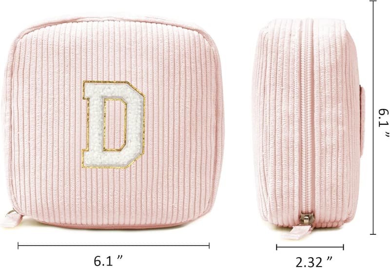 Personalized Monogram Makeup Bag for Women – Cute Travel Pouch