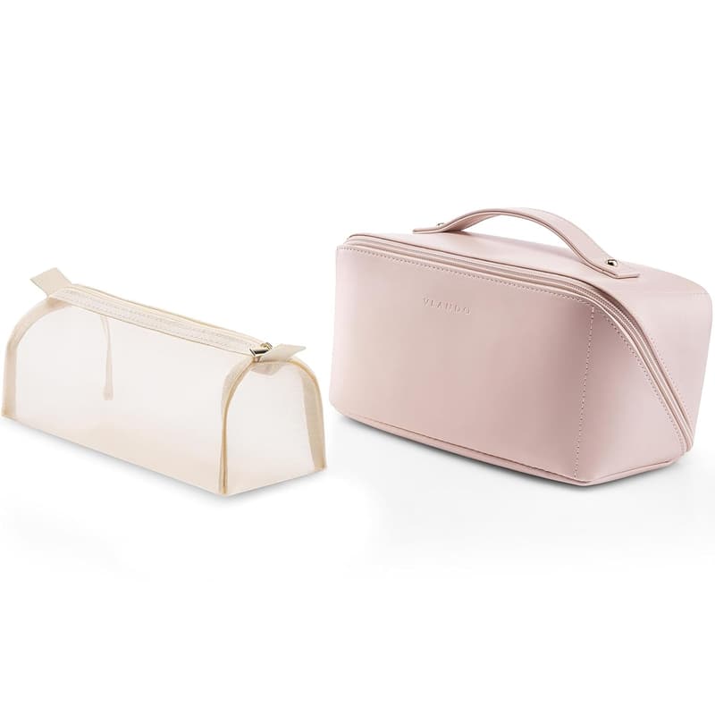 Waterproof Travel Makeup Organizer Bag for Women - Pink