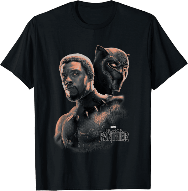 Black Panther T'Challa Unmasked Portrait Short Sleeve T-Shirt