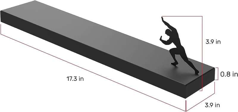 Tilted Wall-Mounted Toilet Paper Shelf - Sisyphus Black