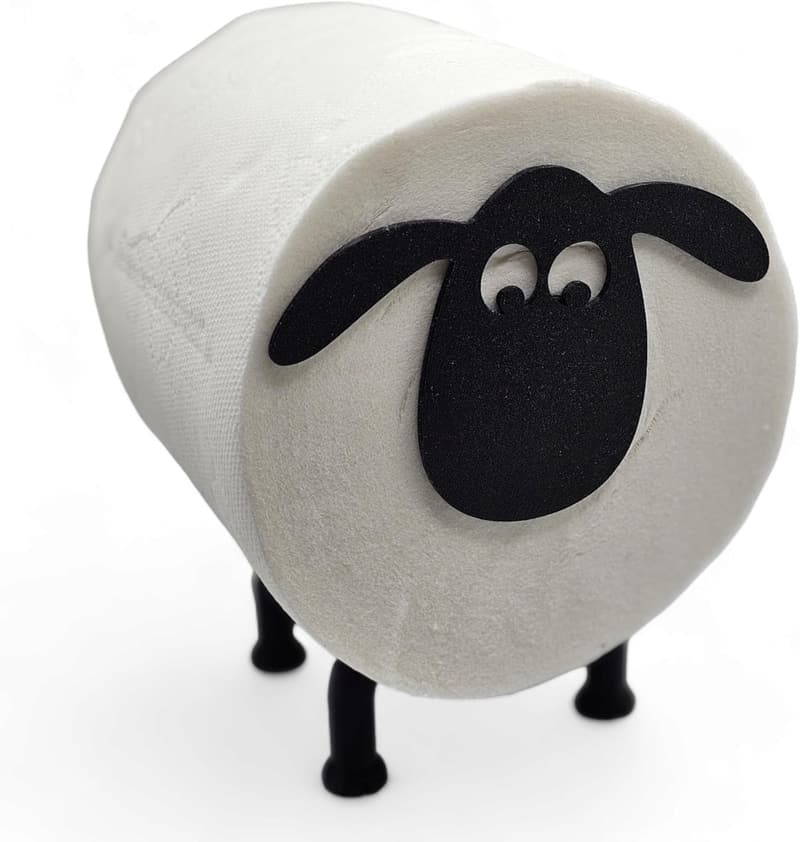 Unique Black Sheep Toilet Paper Roll Holder - Fun Bathroom Decor