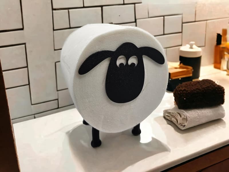 Unique Black Sheep Toilet Paper Roll Holder - Fun Bathroom Decor