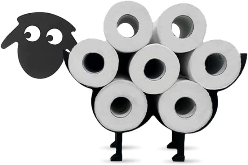 Sheep Design Metal Toilet Paper Holder for Bathroom Decor