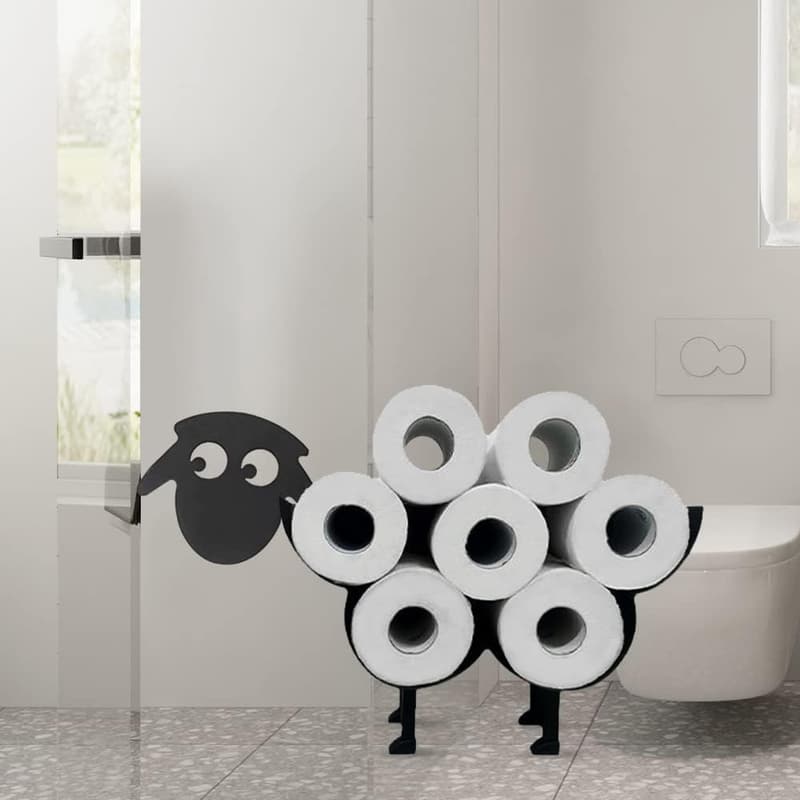 Sheep Design Metal Toilet Paper Holder for Bathroom Decor