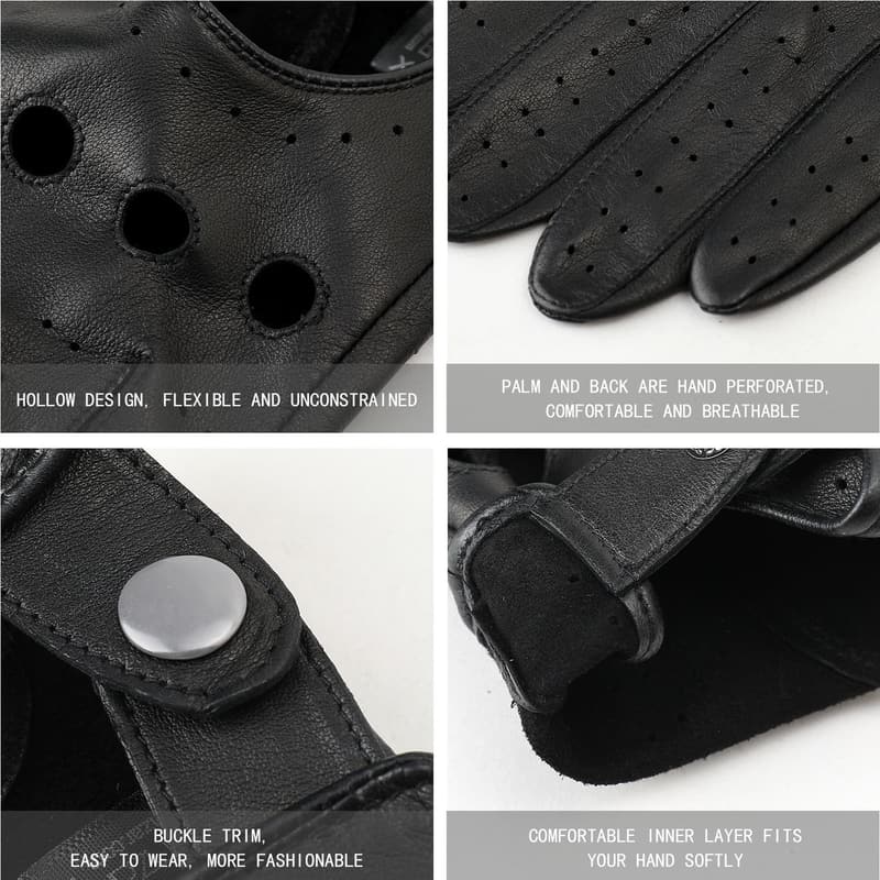 Men's Italian Lambskin Touchscreen Driving Gloves