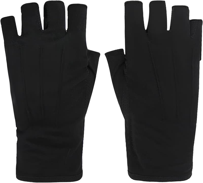 UV Protection Fingerless Cotton Gloves for Men and Women