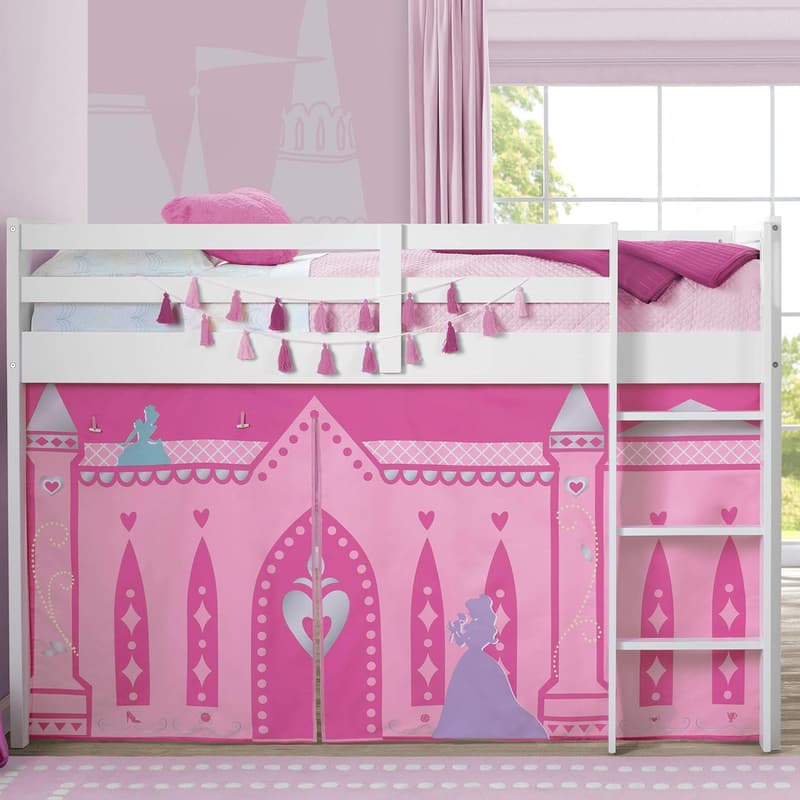 Disney Princess Loft Bed Tent Curtain Set for Low Twin