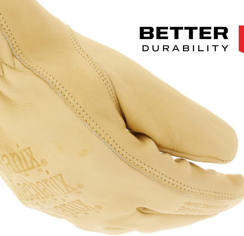 Durahide Water Resistant Leather Work Gloves - Tan, X-Large