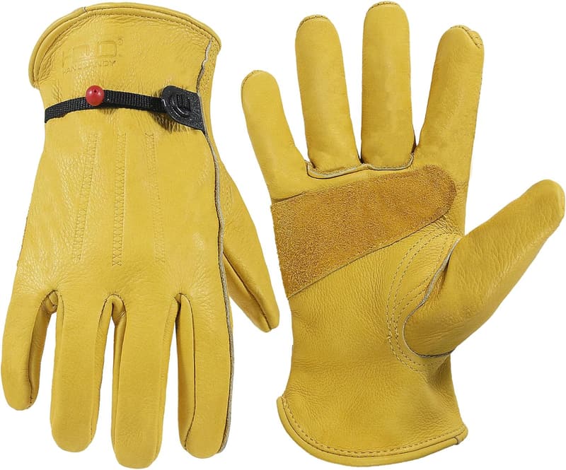 Adjustable Cowhide Gardening Gloves for Men & Women