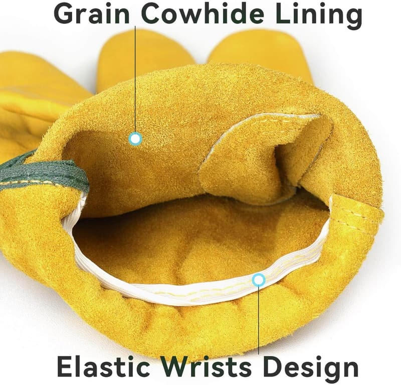 Tough Cowhide Work Gloves for Men and Women - Flex Grip, X-Large