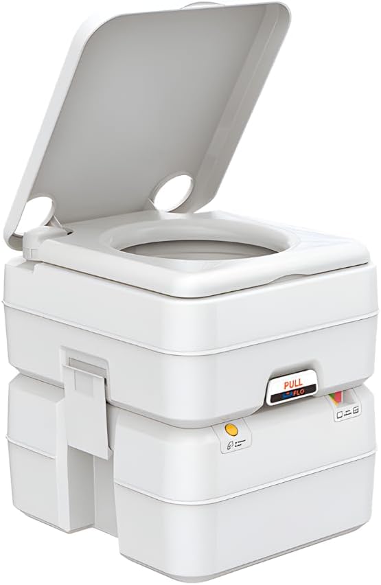 Portable 5.3 Gal Multifunctional Toilet for Camping & RVs