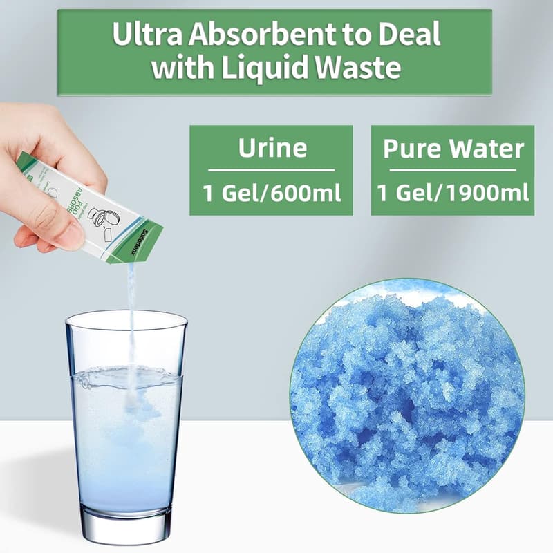 Eco-Friendly Gelling Absorbent for Portable Toilets