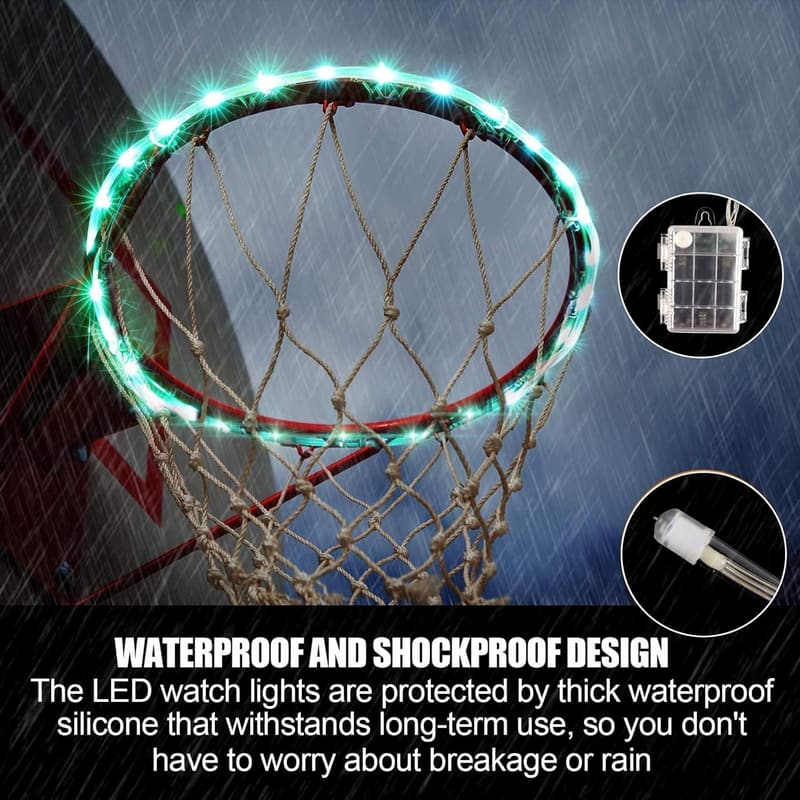 LED Basketball Hoop Light with Remote, 16 Colors for Night Play