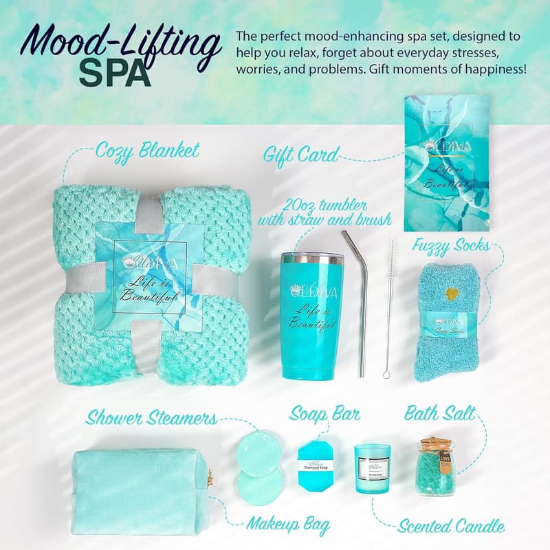 Spa Self-Care Gift Set for Women - 11-Piece Birthday Kit