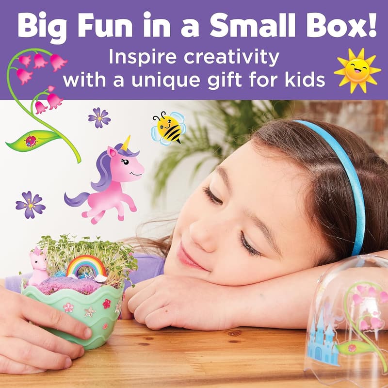 Unicorn Terrarium Kit for Kids - Creative Gifts for Ages 6+