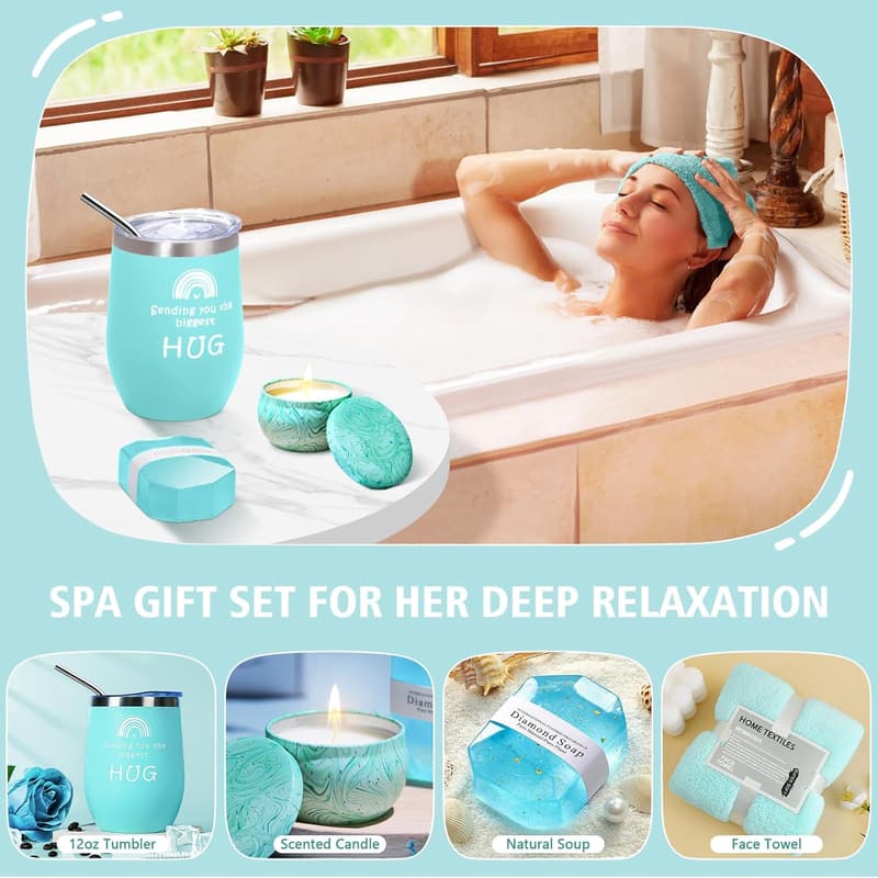 Get Well Gift Basket for Women - Relaxing Spa Self-Care Set