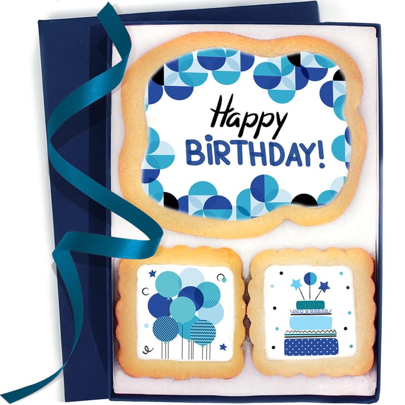 Birthday Cookie Gift Basket for Men | Nut-Free Sugar Cookies