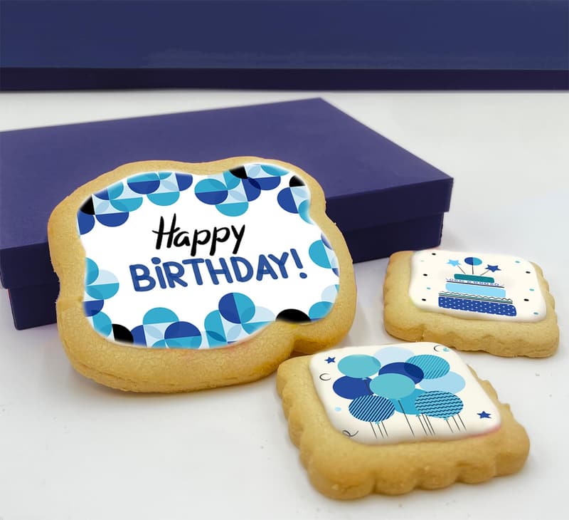 Birthday Cookie Gift Basket for Men | Nut-Free Sugar Cookies