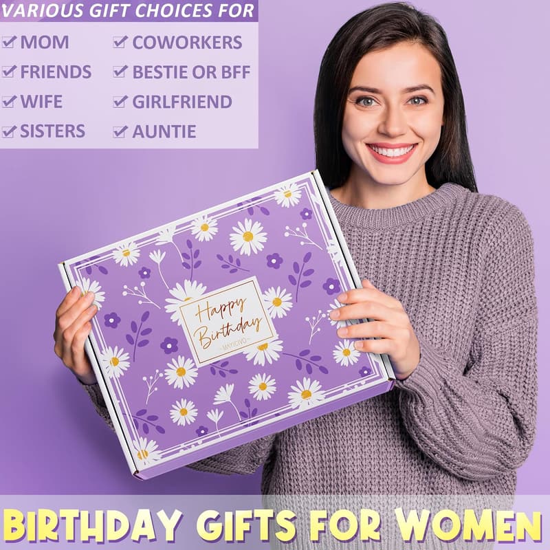 Birthday Spa Gift Basket for Women - Lavender Self-Care Set